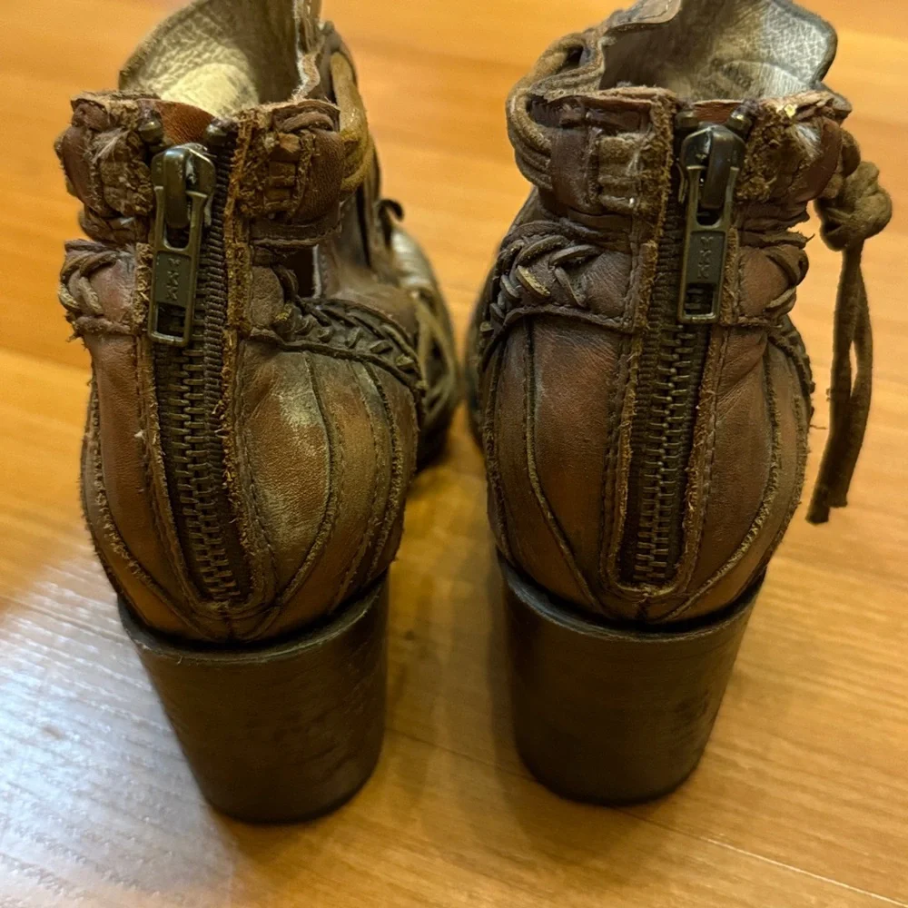 Freebird Brown Strappy Gladiator Sandals - Picture 6 of 6